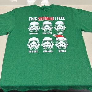 Star Wars Christmas t shirt L